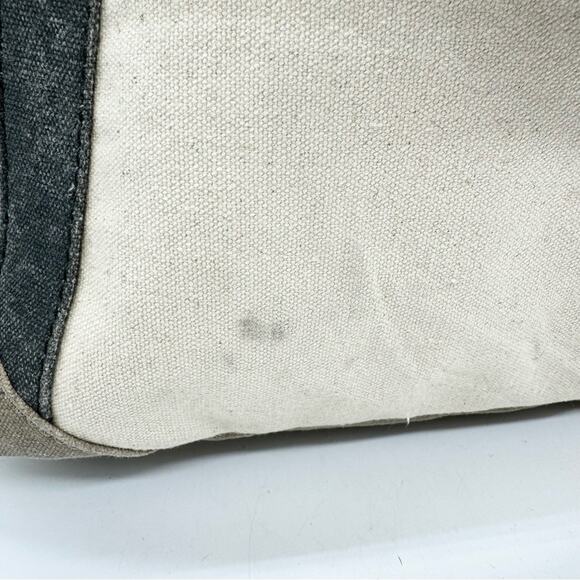 Mona B. Nora Up-cycled and Re-cycled Canvas Tote/Shoulder Bag with Vegan Leather - Picture 6 of 9